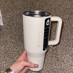 HydroJug Cream Tumbler with Handle
